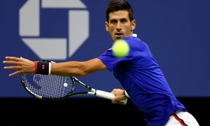 NEW YORK, NY - SEPTEMBER 13:  Novak Djokovic of Serbia returns a forehand shot to Roger Federer of Switzerland during their Men's Singles Final match on Day Fourteen of the 2015 US Open at the USTA Billie Jean King National Tennis Center on September 13, 2015 in the Flushing neighborhood of the Queens borough of New York City.  (Photo by Clive Brunskill/Getty Images)