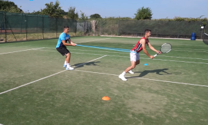 Split Step Drill Using Resistance Band